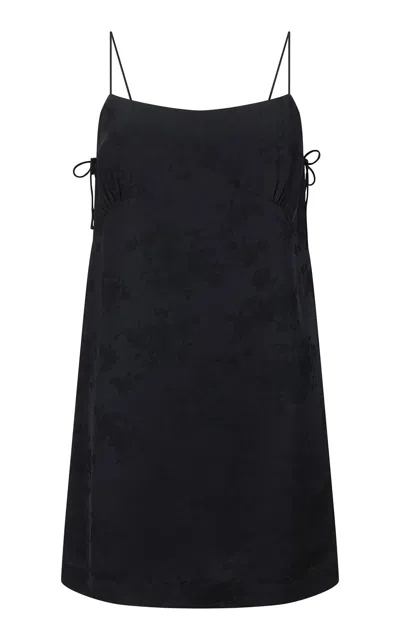 Harris Tapper Exclusive Plum Tapestry Mini Dress In Black