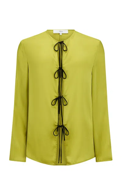 Harris Tapper Exclusive Rennie Silk Top In Yellow