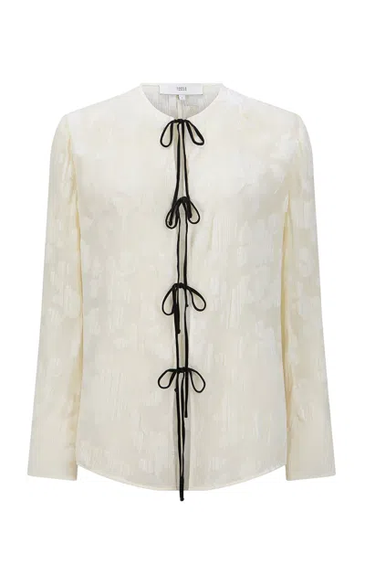 Harris Tapper Exclusive Rennie Velvet Devoré Top In Gray