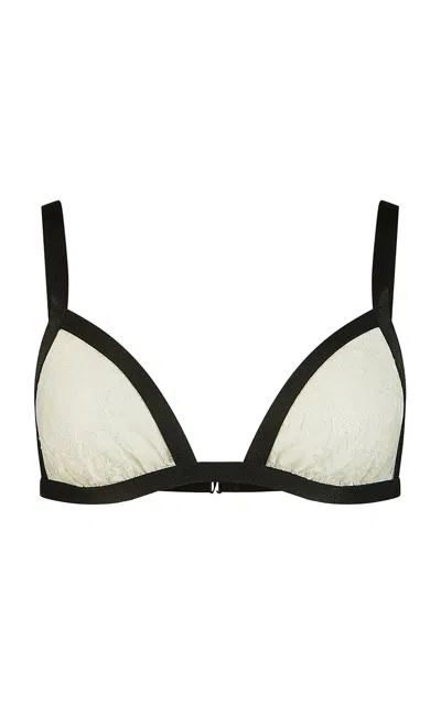 Harris Tapper Exclusive Silk-blend Tri Bra In Black