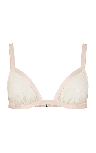 Harris Tapper Exclusive Silk-blend Tri Bra In Neutral