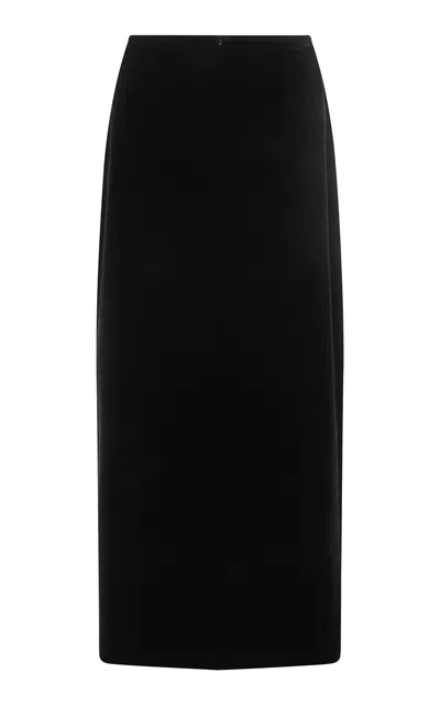 Harris Tapper Exclusive Tilda Velvet Maxi Skirt In Black
