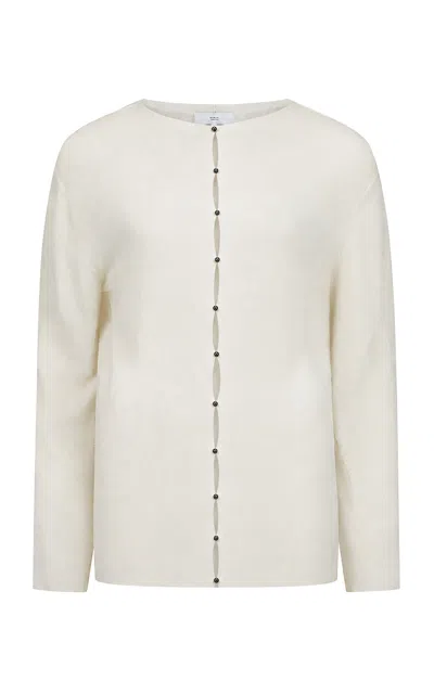 Harris Tapper Exclusive Violetta Wool Cardigan In White