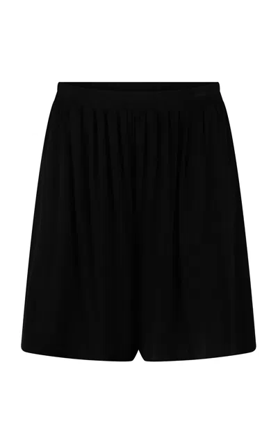 Harris Tapper Exclusive Voluminous Wool-blend Shorts In Black