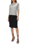 Harris Tapper Knitted Tee In Grey In Gray
