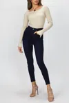 Harris Tapper Octavia Square Top In Ivory In Blue
