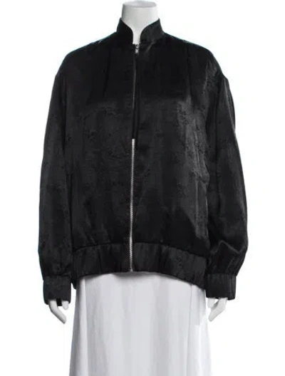 Pre-owned Harris Tapper Patterned Bomber Jacket In Black
