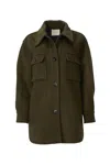 Harris Tapper Wardell Shacket In Olive In Green