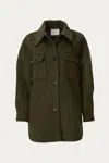 Harris Tapper Wardell Shacket In Olive In Multi