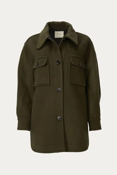 Harris Tapper Wardell Shacket In Olive In Green