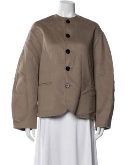 Pre-owned Harris Tapper Wool Coat In Neutrals