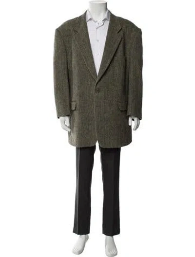 Pre-owned Harris Tweed Wool Striped Blazer In Neutral