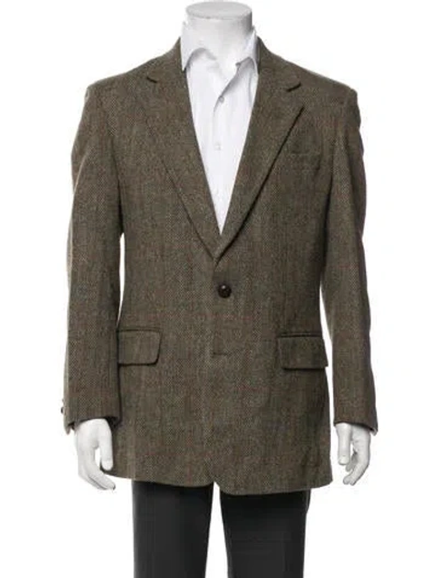 Pre-owned Harris Tweed Wool Tweed Pattern Blazer In Neutrals