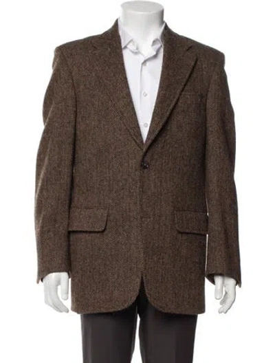 Pre-owned Harris Tweed Wool Tweed Pattern Blazer In Neutrals