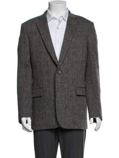 Pre-owned Harris Tweed Wool Tweed Pattern Blazer In Neutrals