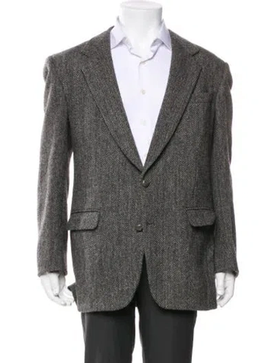 Pre-owned Harris Tweed Wool Tweed Pattern Suit In Gray
