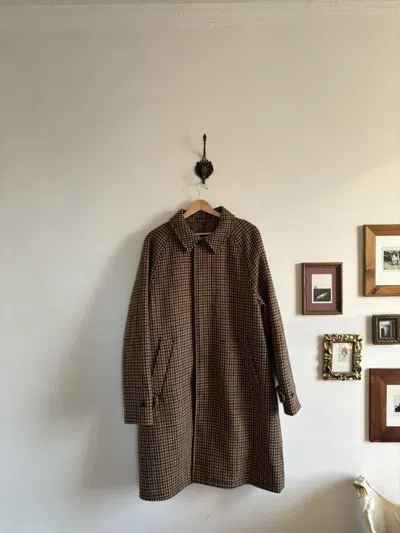 Pre-owned Harris Tweed X J Crew Rivington Car Coat In Brown
