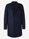 Harris Wharf London Blue Single-breasted Coat In Blue