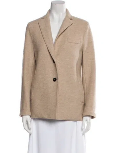 Pre-owned Harris Wharf London Alpaca Blazer In Neutral