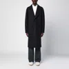 Harris Wharf London Single Breasted Wool Coat In Gray