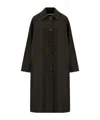 Harris Wharf London Balmacaan Button-front Raglan-sleeve Coat In Brown