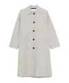 Harris Wharf London Balmacaan Raglan-sleeve Button Coat In Gray