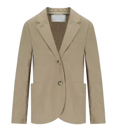 HARRIS WHARF LONDON HARRIS WHARF LONDON DOVE GREY SINGLE BREASTED BLAZER