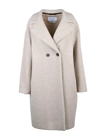 Harris Wharf London Beige Wool-blend Teddy Coat In Neutral