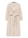 Harris Wharf London Belted Notched-lapels Coat In Gray
