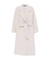 Harris Wharf London Belted Virgin Wool Coat In White
