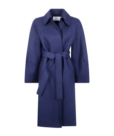 HARRIS WHARF LONDON BELTED WOOL COAT