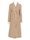 Harris Wharf London Belted-wool Coat In Neutral