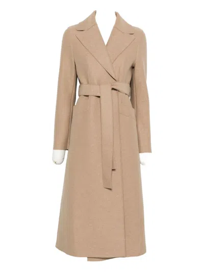 HARRIS WHARF LONDON BELTED-WOOL COAT