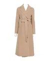 Harris Wharf London Belted-wool Coat In Neutral