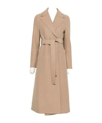 HARRIS WHARF LONDON BELTED-WOOL COAT