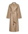 Harris Wharf London Camel Coat With Belt In Nude