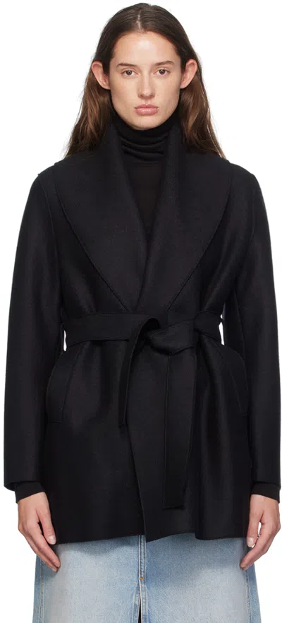 Harris Wharf London Black Belted Jacket In 199 Black
