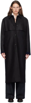 Harris Wharf London Black Shield Coat In 199 Black