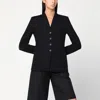 Harris Wharf London Black Single-breasted Jacket In Virgin Wool Women In Black