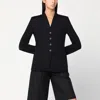 Harris Wharf London Black Single-breasted Jacket In Virgin Wool Women