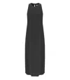 Harris Wharf London Black Sleeveless Long Dress In Black