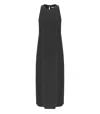 Harris Wharf London Black Sleeveless Long Dress In Black