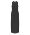 Harris Wharf London Black Sleeveless Long Dress In Black