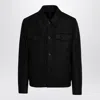Harris Wharf London Wool Shirt Jacket<br/> In Black
