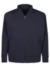 Harris Wharf London Techno Fabric Bomber In Black