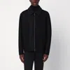 Harris Wharf London Wool Jacket With Zip And Collar In Black