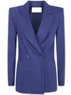 Harris Wharf London Houndstooth-pattern Wool Blazer In Blue