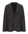 Harris Wharf London Blazer Patterned Moleskin In Gray