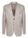 Harris Wharf London Beige Linen And Cotton Jacket In Beige
