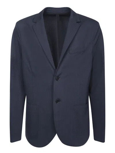 Harris Wharf London Blue Seersucker Jacket